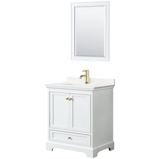 A thumbnail of the Wyndham Collection WCS202030S-QTZ-UNSM24 White / White Quartz Top / Brushed Gold Hardware