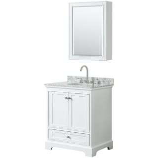 A thumbnail of the Wyndham Collection WCS202030SCMUNOMED White / White Carrara Marble Top / Polished Chrome Hardware