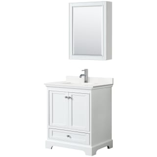 A thumbnail of the Wyndham Collection WCS202030S-QTZ-UNSMED White / White Quartz Top / Polished Chrome Hardware