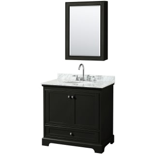 A thumbnail of the Wyndham Collection WCS202036SCMUNOMED Dark Espresso / White Carrara Marble Top / Polished Chrome Hardware