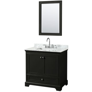 A thumbnail of the Wyndham Collection WCS202036SCMUNSM24 Dark Espresso / White Carrara Marble Top / Polished Chrome Hardware
