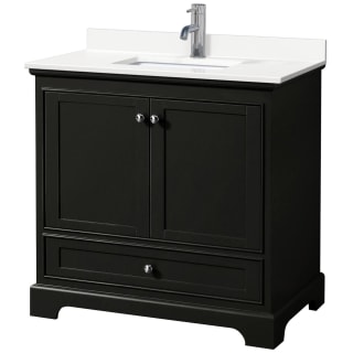 A thumbnail of the Wyndham Collection WCS202036S-QTZ-UNSMXX Dark Espresso / White Quartz Top / Polished Chrome Hardware