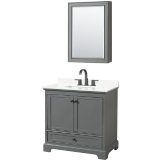 A thumbnail of the Wyndham Collection WCS202036S-QTZ-US3MED Dark Gray / Giotto Quartz Top / Matte Black Hardware