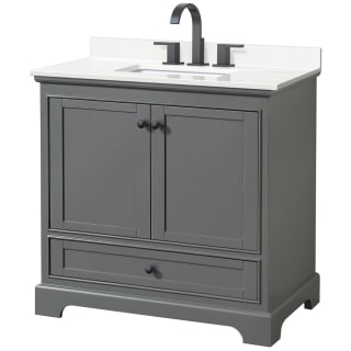 A thumbnail of the Wyndham Collection WCS202036S-QTZ-US3MXX Dark Gray / White Quartz Top / Matte Black Hardware