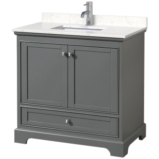 A thumbnail of the Wyndham Collection WCS202036S-VCA-MXX Dark Gray / Carrara Cultured Marble Top / Polished Chrome Hardware