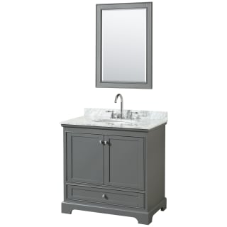 A thumbnail of the Wyndham Collection WCS202036SCMUNOM24 Dark Gray / White Carrara Marble Top / Polished Chrome Hardware