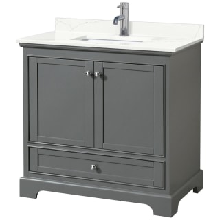 A thumbnail of the Wyndham Collection WCS202036S-QTZ-UNSMXX Dark Gray / Giotto Quartz Top / Polished Chrome Hardware