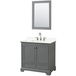 A thumbnail of the Wyndham Collection WCS202036S-QTZ-US3M24 Dark Gray / Giotto Quartz Top / Polished Chrome Hardware