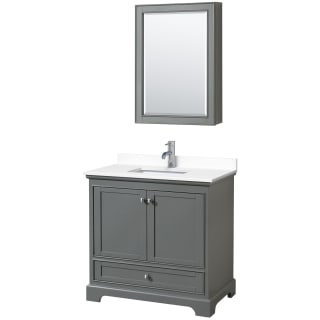 A thumbnail of the Wyndham Collection WCS202036S-VCA-MED Dark Gray / White Cultured Marble Top / Polished Chrome Hardware