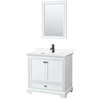 A thumbnail of the Wyndham Collection WCS202036S-QTZ-UNSM24 White / White Quartz Top / Matte Black Hardware