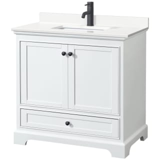 A thumbnail of the Wyndham Collection WCS202036S-QTZ-UNSMXX White / White Quartz Top / Matte Black Hardware