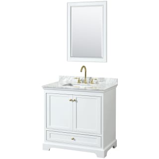 A thumbnail of the Wyndham Collection WCS202036SCMUNSM24 White / White Carrara Marble Top / Brushed Gold Hardware