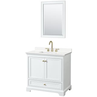 A thumbnail of the Wyndham Collection WCS202036S-QTZ-US3M24 White / White Quartz Top / Brushed Gold Hardware