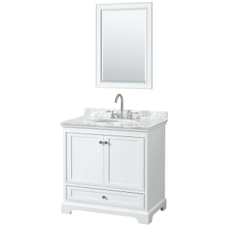 A thumbnail of the Wyndham Collection WCS202036SCMUNOM24 White / White Carrara Marble Top / Polished Chrome Hardware