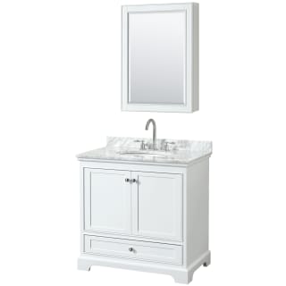 A thumbnail of the Wyndham Collection WCS202036SCMUNOMED White / White Carrara Marble Top / Polished Chrome Hardware