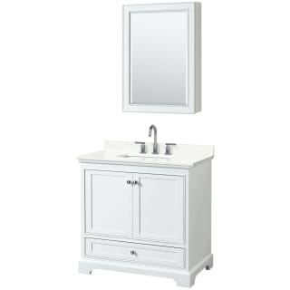 A thumbnail of the Wyndham Collection WCS202036S-QTZ-US3MED White / Giotto Quartz Top / Polished Chrome Hardware