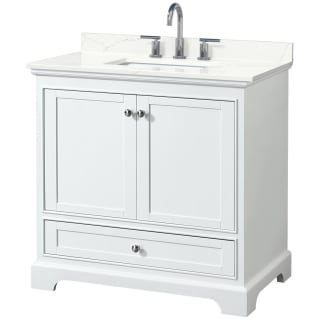 A thumbnail of the Wyndham Collection WCS202036S-QTZ-US3MXX White / Giotto Quartz Top / Polished Chrome Hardware