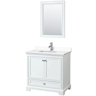 A thumbnail of the Wyndham Collection WCS202036S-VCA-M24 White / White Cultured Marble Top / Polished Chrome Hardware