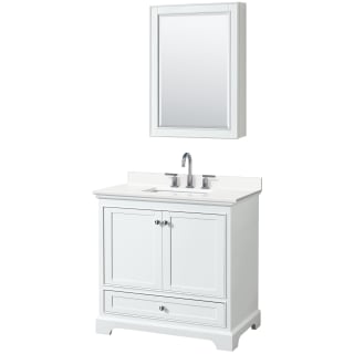 A thumbnail of the Wyndham Collection WCS202036S-QTZ-US3MED White / White Quartz Top / Polished Chrome Hardware