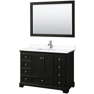 A thumbnail of the Wyndham Collection WCS202048S-VCA-M46 Dark Espresso / White Cultured Marble Top / Polished Chrome Hardware