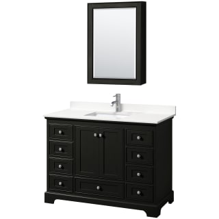 A thumbnail of the Wyndham Collection WCS202048S-QTZ-UNSMED Dark Espresso / White Quartz Top / Polished Chrome Hardware