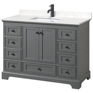 A thumbnail of the Wyndham Collection WCS202048S-VCA-MXX Dark Gray / Carrara Cultured Marble Top / Matte Black Hardware