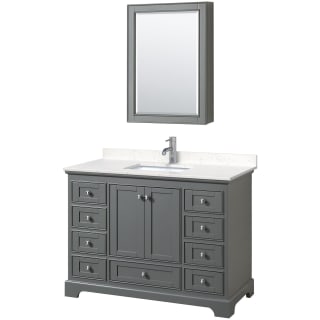 A thumbnail of the Wyndham Collection WCS202048S-VCA-MED Dark Gray / Carrara Cultured Marble Top / Polished Chrome Hardware