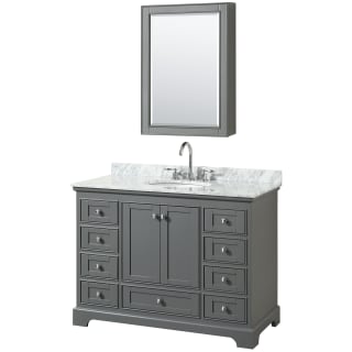 A thumbnail of the Wyndham Collection WCS202048SCMUNOMED Dark Gray / White Carrara Marble Top / Polished Chrome Hardware