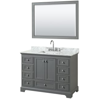 A thumbnail of the Wyndham Collection WCS202048SCMUNSM46 Dark Gray / White Carrara Marble Top / Polished Chrome Hardware