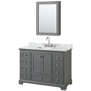 A thumbnail of the Wyndham Collection WCS202048SCMUNSMED Dark Gray / White Carrara Marble Top / Polished Chrome Hardware