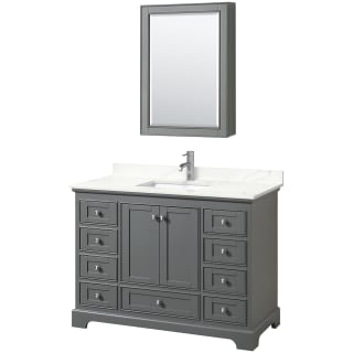 A thumbnail of the Wyndham Collection WCS202048S-QTZ-UNSMED Dark Gray / Giotto Quartz Top / Polished Chrome Hardware