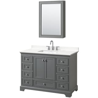A thumbnail of the Wyndham Collection WCS202048S-QTZ-US3MED Dark Gray / White Quartz Top / Polished Chrome Hardware