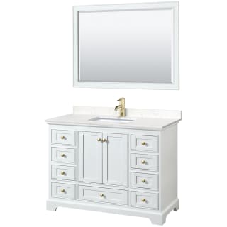 A thumbnail of the Wyndham Collection WCS202048S-VCA-M46 White / Carrara Cultured Marble Top / Brushed Gold Hardware