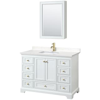 A thumbnail of the Wyndham Collection WCS202048S-VCA-MED White / Carrara Cultured Marble Top / Brushed Gold Hardware