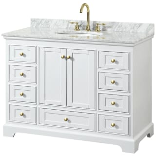 A thumbnail of the Wyndham Collection WCS202048SCMUNOMXX White / White Carrara Marble Top / Brushed Gold Hardware