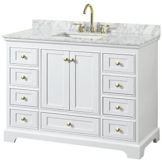 A thumbnail of the Wyndham Collection WCS202048SCMUNSMXX White / White Carrara Marble Top / Brushed Gold Hardware