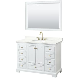 A thumbnail of the Wyndham Collection WCS202048S-QTZ-US3M46 White / Giotto Quartz Top / Brushed Gold Hardware