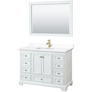 A thumbnail of the Wyndham Collection WCS202048S-VCA-M46 White / White Cultured Marble Top / Brushed Gold Hardware