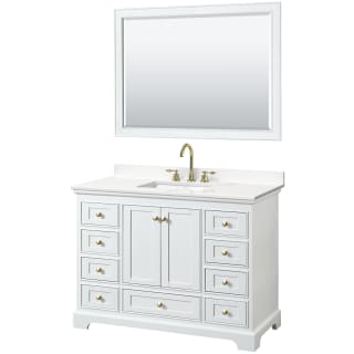 A thumbnail of the Wyndham Collection WCS202048S-QTZ-US3M46 White / White Quartz Top / Brushed Gold Hardware