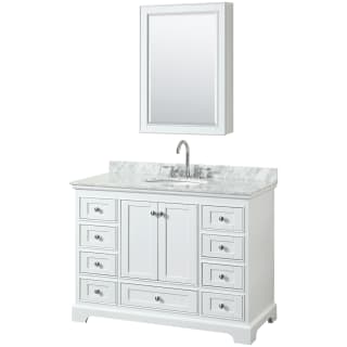 A thumbnail of the Wyndham Collection WCS202048SCMUNOMED White / White Carrara Marble Top / Polished Chrome Hardware