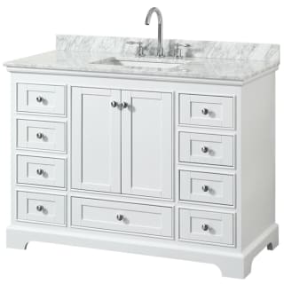 A thumbnail of the Wyndham Collection WCS202048SCMUNSMXX White / White Carrara Marble Top / Polished Chrome Hardware