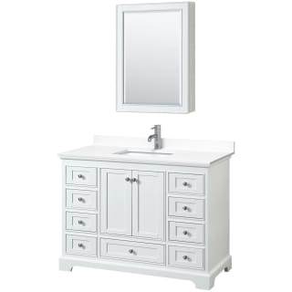 A thumbnail of the Wyndham Collection WCS202048S-VCA-MED White / White Cultured Marble Top / Polished Chrome Hardware