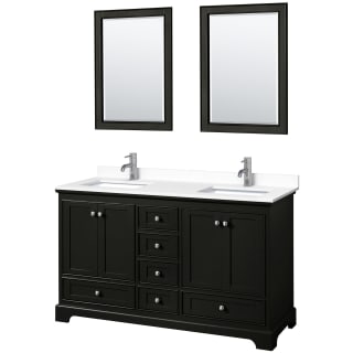 A thumbnail of the Wyndham Collection WCS202060D-VCA-M24 Dark Espresso / White Cultured Marble Top / Polished Chrome Hardware