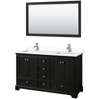 A thumbnail of the Wyndham Collection WCS202060D-VCA-M58 Dark Espresso / White Cultured Marble Top / Polished Chrome Hardware