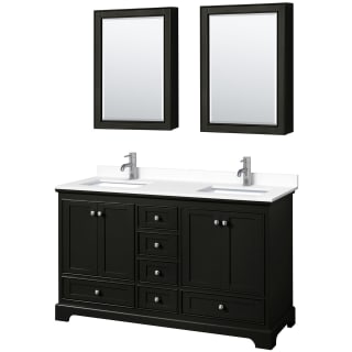A thumbnail of the Wyndham Collection WCS202060D-VCA-MED Dark Espresso / White Cultured Marble Top / Polished Chrome Hardware