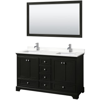 A thumbnail of the Wyndham Collection WCS202060D-QTZ-UNSM58 Dark Espresso / White Quartz Top / Polished Chrome Hardware