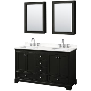 A thumbnail of the Wyndham Collection WCS202060D-QTZ-US3MED Dark Espresso / White Quartz Top / Polished Chrome Hardware