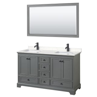 A thumbnail of the Wyndham Collection WCS202060D-VCA-M58 Dark Gray / Carrara Cultured Marble Top / Matte Black Hardware
