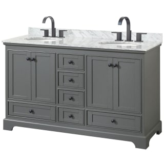 A thumbnail of the Wyndham Collection WCS202060DCMUNOMXX Dark Gray / White Carrara Marble Top / Matte Black Hardware