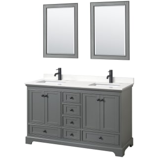 A thumbnail of the Wyndham Collection WCS202060D-QTZ-UNSM24 Dark Gray / White Quartz Top / Matte Black Hardware